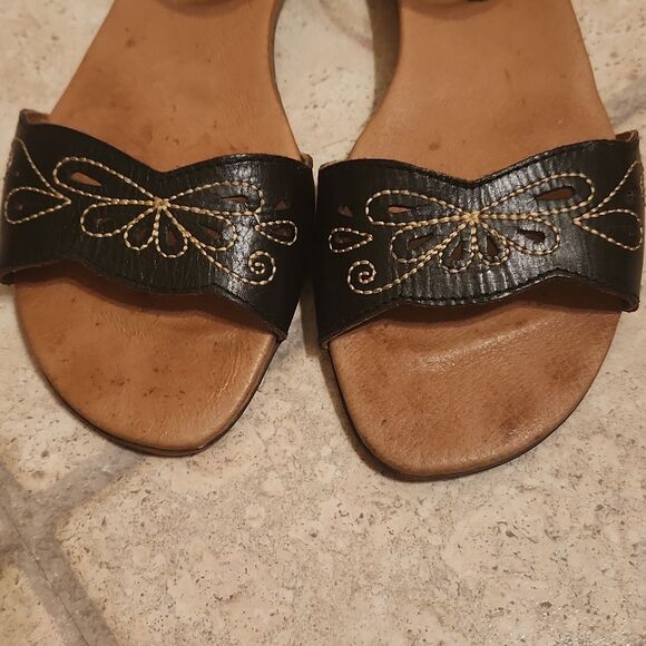 Pikolinos Women's Black & Tan Sandals w/ Ankle Straps Size 41 US 10-10.5 - Picture 3 of 12